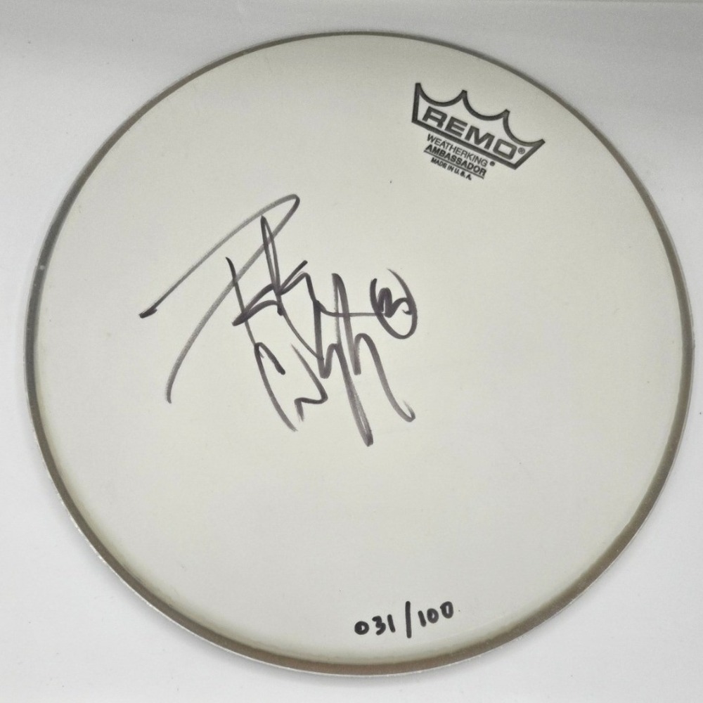 Peter Criss Signed Remo Drumhead Limited Edition 031/100 Autographed KISS Catman